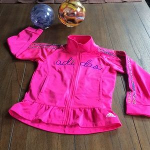 Adidas Embroidered Front 3-Stripe Sleeve Jacket